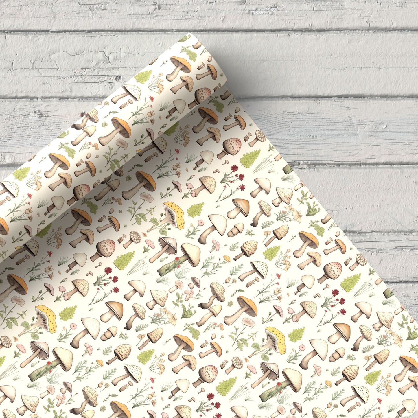 Mushroom Field Digital Seamless Pattern