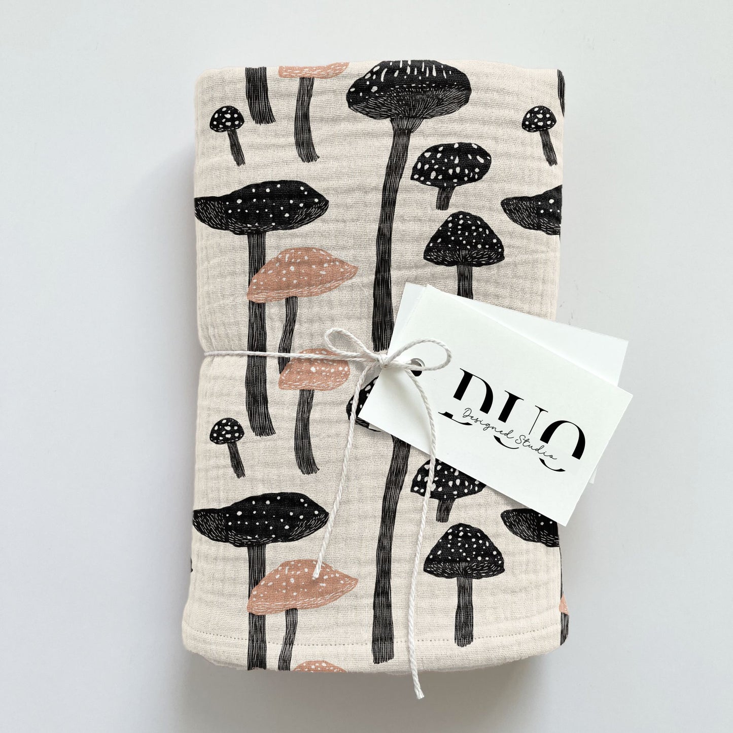 Mushroom Silhouettes Digital Seamless Pattern