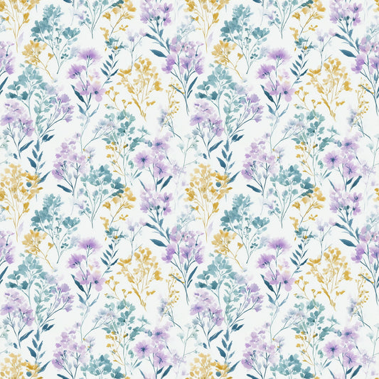 Flower Meadow Digital Seamless Pattern
