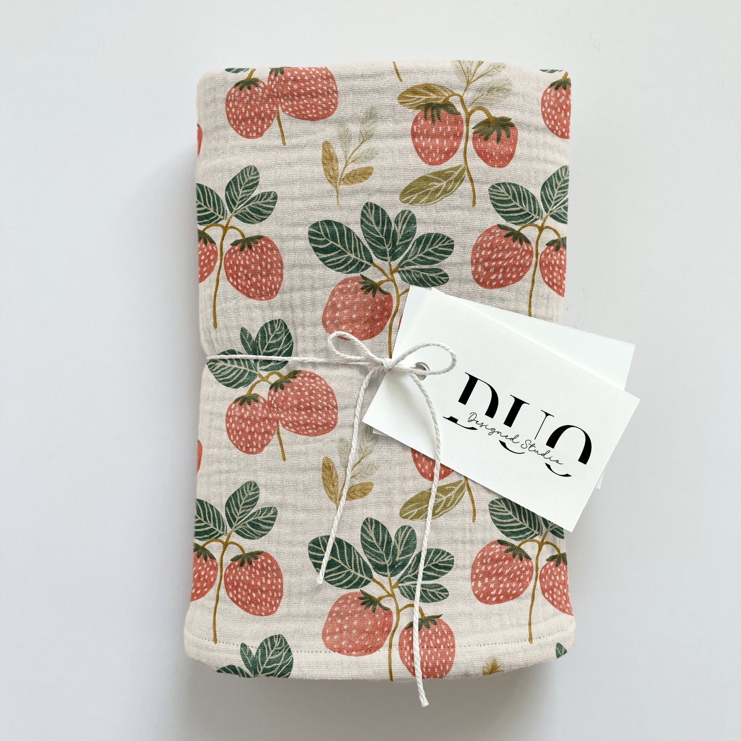 Muted Strawberries Digital Seamless Pattern