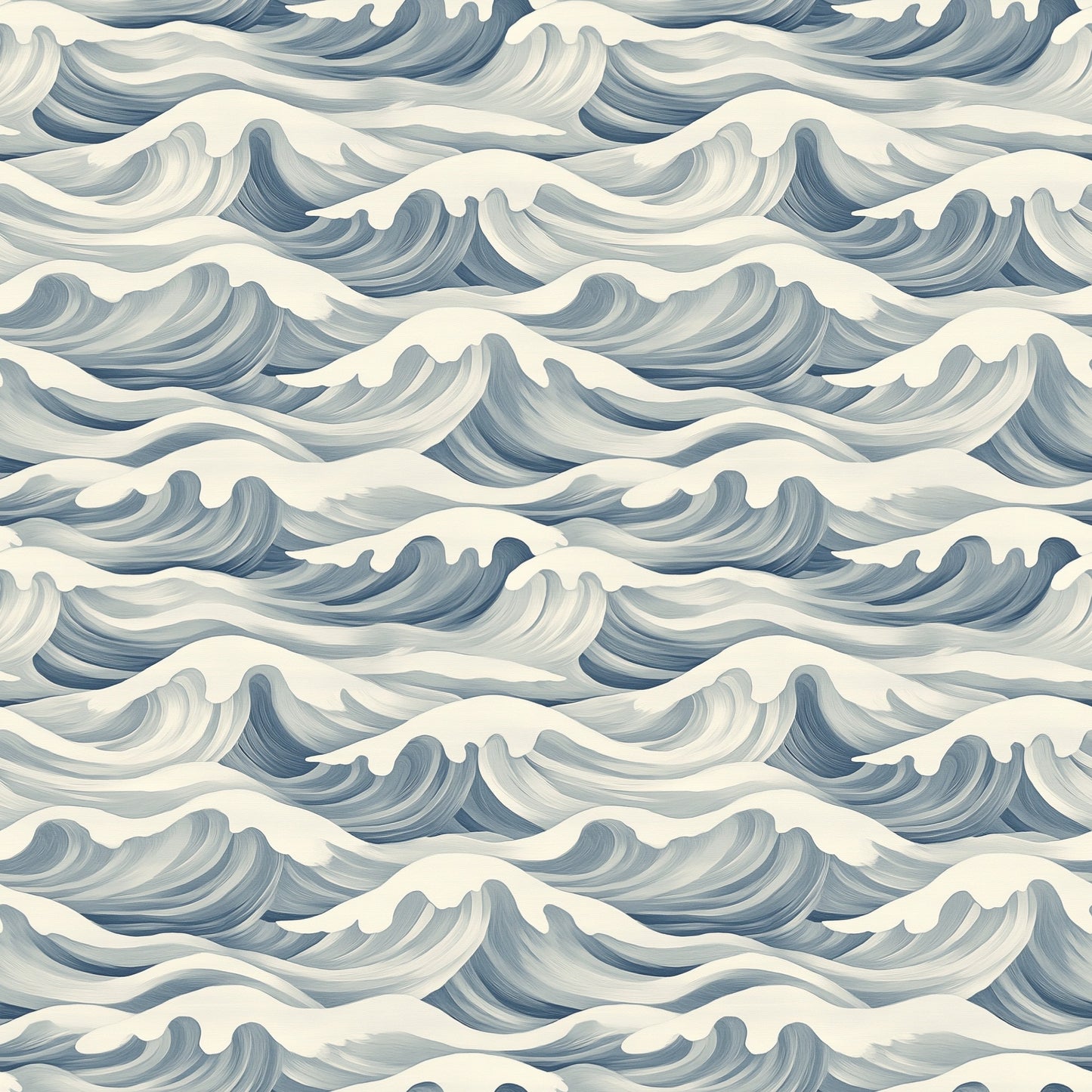 Ocean Waves Digital Seamless Pattern