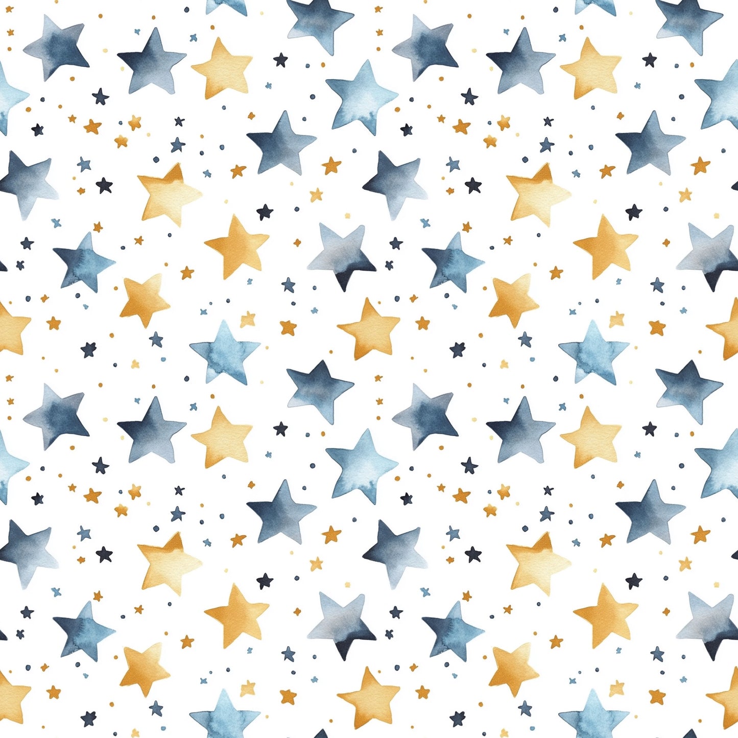 Navy & Gold Stars Digital Seamless Pattern