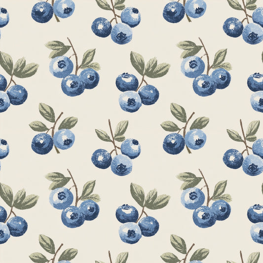 Neutral Blueberries Digital Seamless Pattern