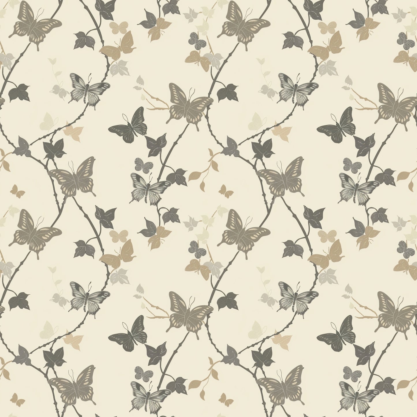Neutral Butterflies Digital Seamless Pattern