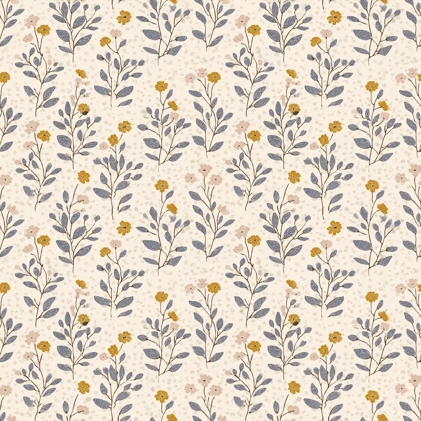 Neutral Delicate Ditsy Digital Seamless Pattern
