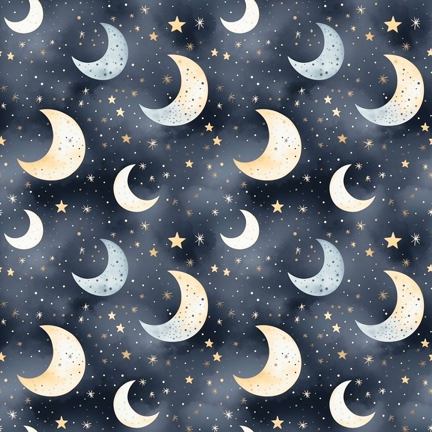 Night Sky Digital Seamless Pattern