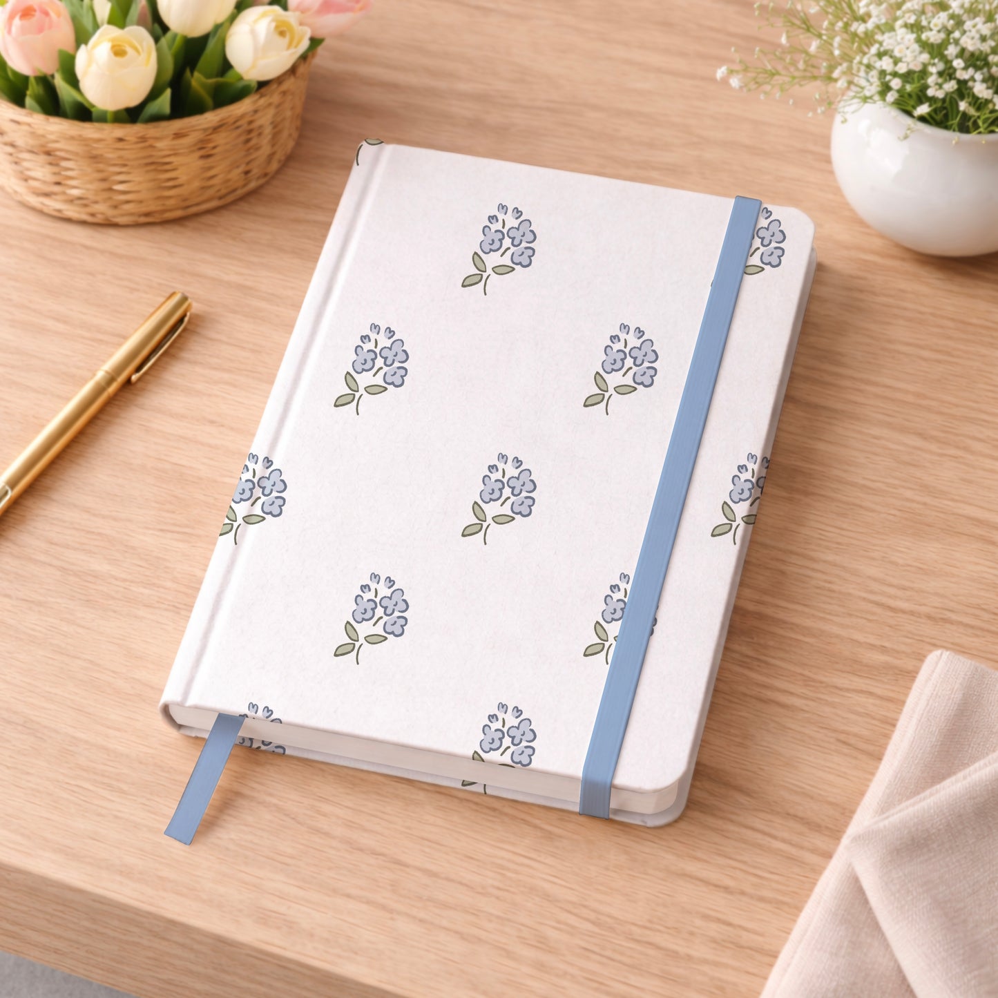 Simple Blue Bunches White