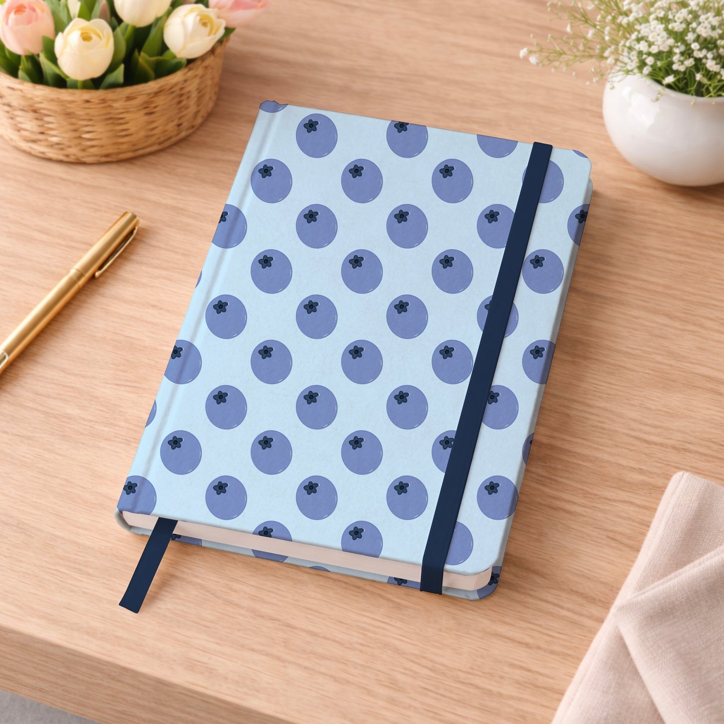 Blueberries on Blue