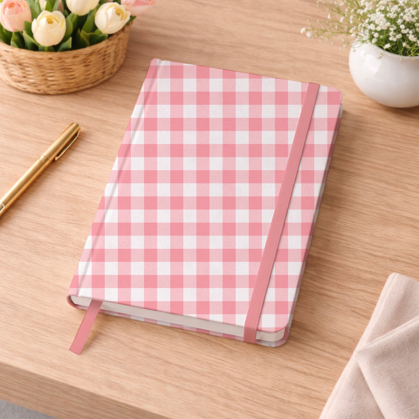 Christmas Pink Gingham