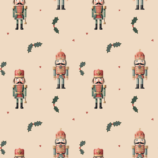 Christmas Nutcracker Digital Seamless Pattern