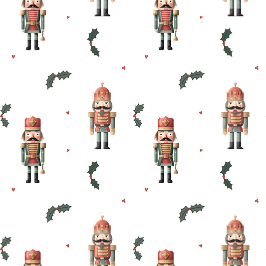 Christmas Nutcracker Digital Seamless Pattern