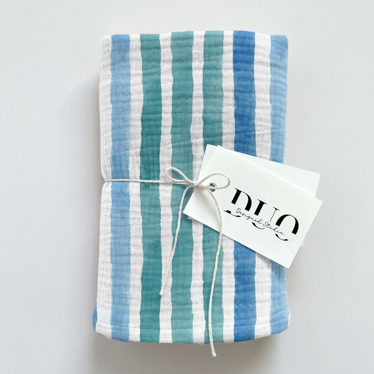 Ocean Watercolour Stripes Digital Seamless Pattern