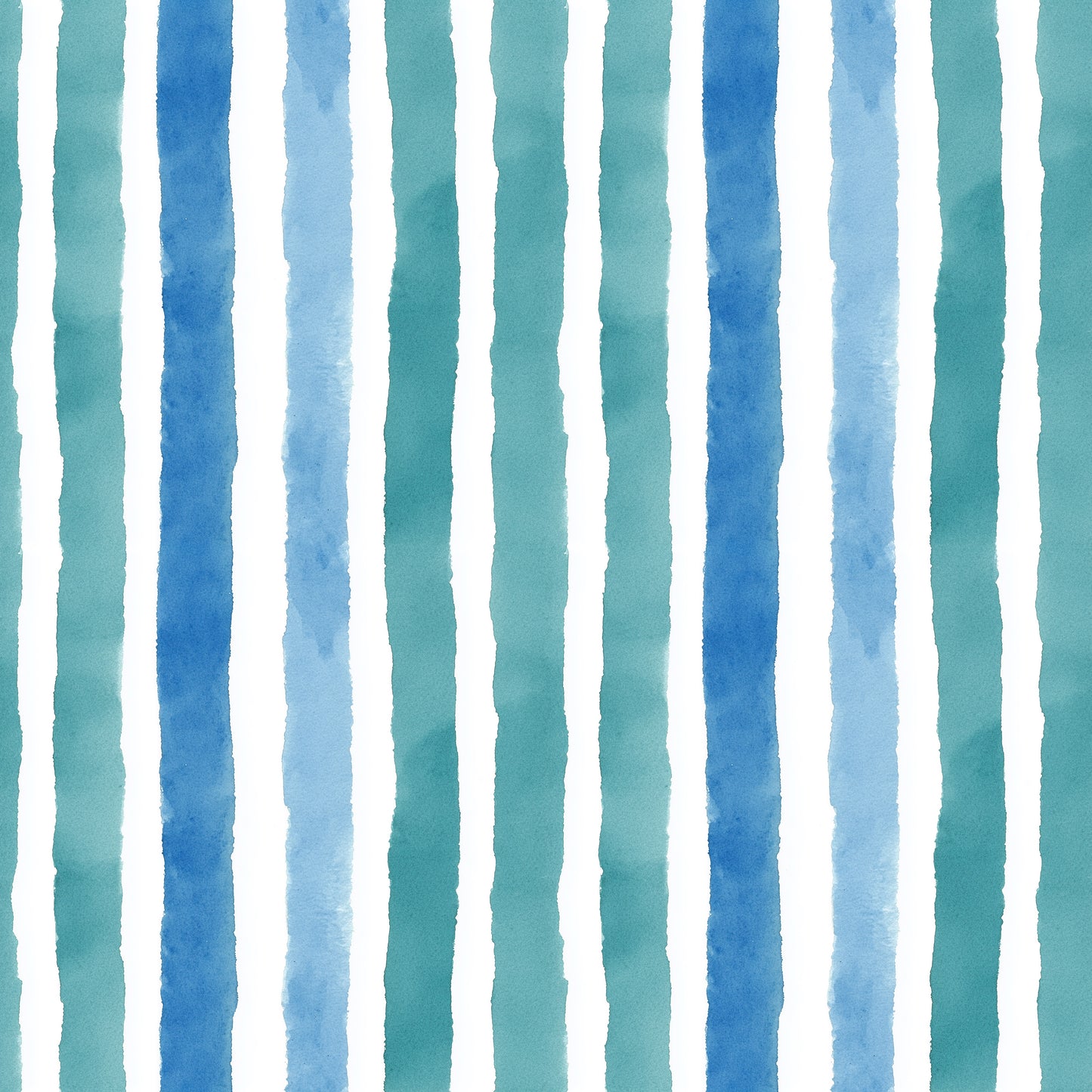 Ocean Watercolour Stripes Digital Seamless Pattern