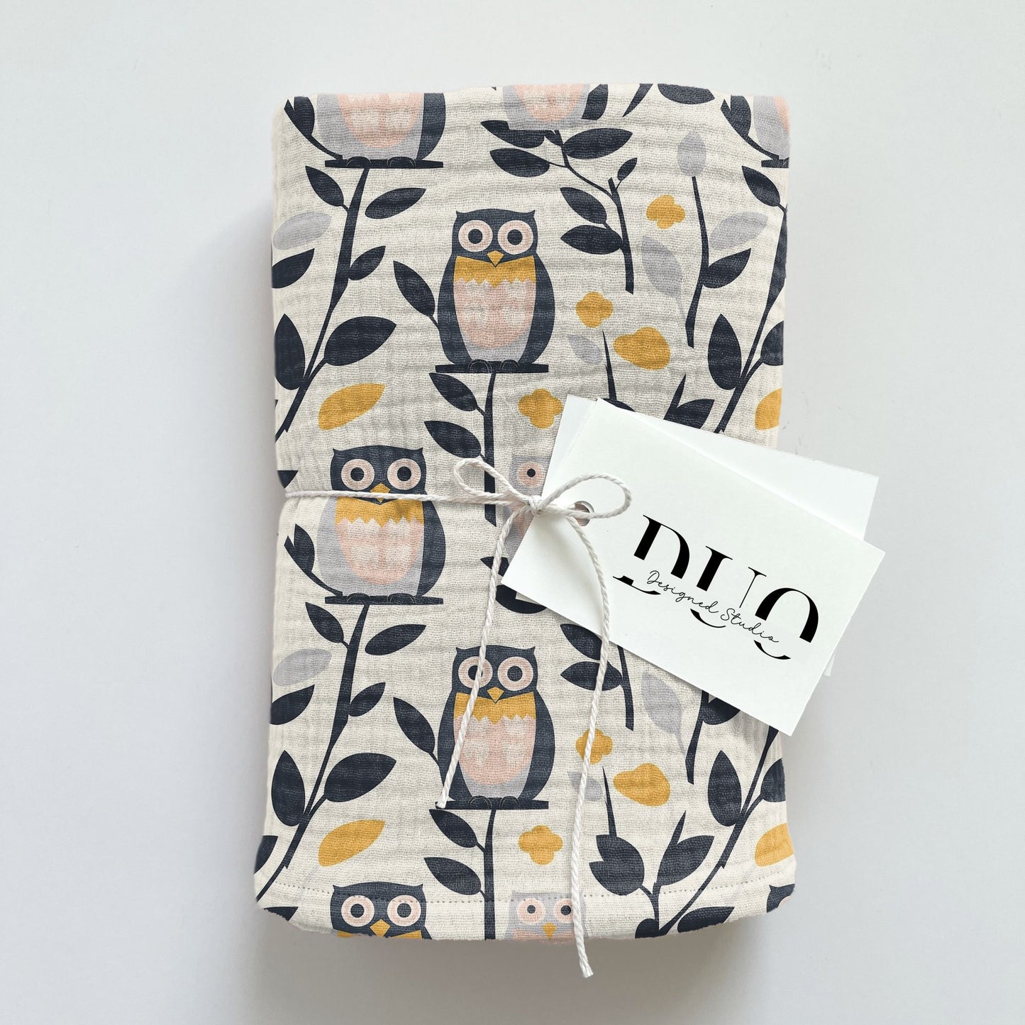 Owls & Leaves Digital Seamless Pattern