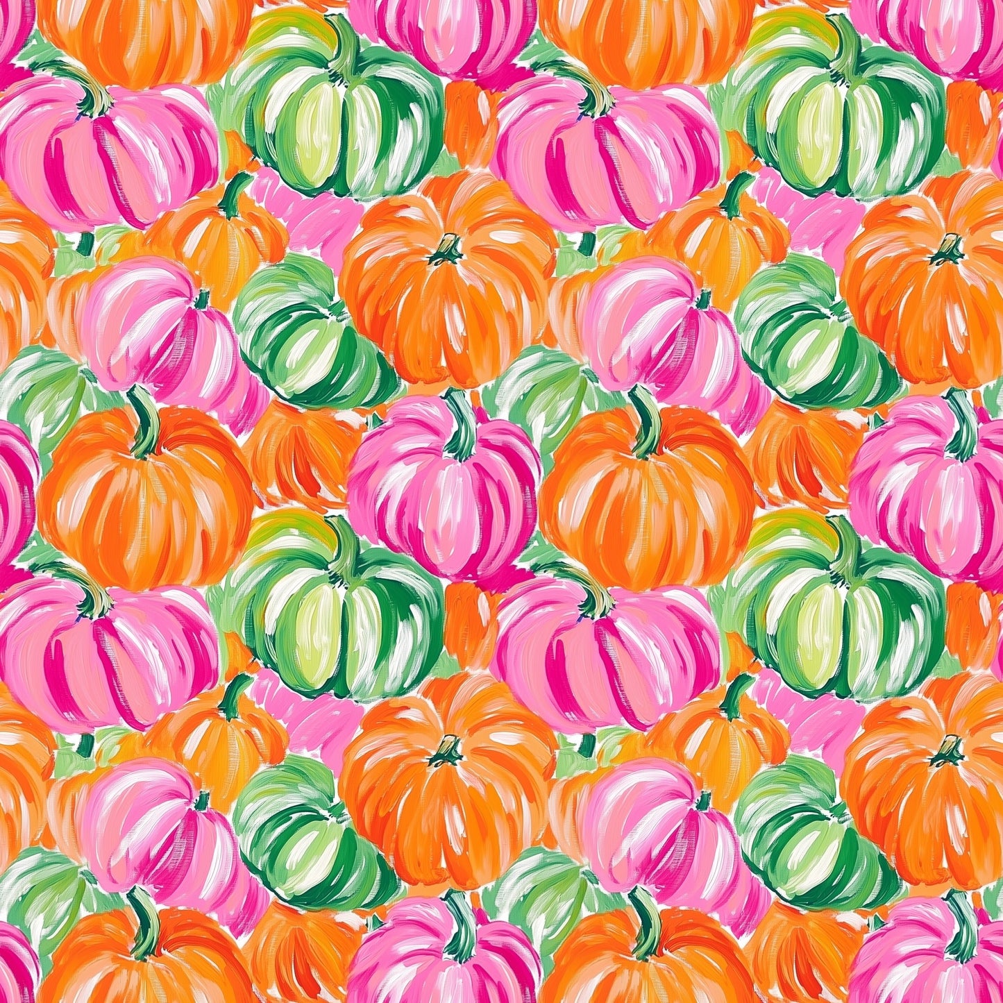 Painted Pumpkins Digital Seamless Pattern