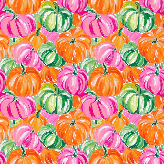 Painted Pumpkins Digital Seamless Pattern