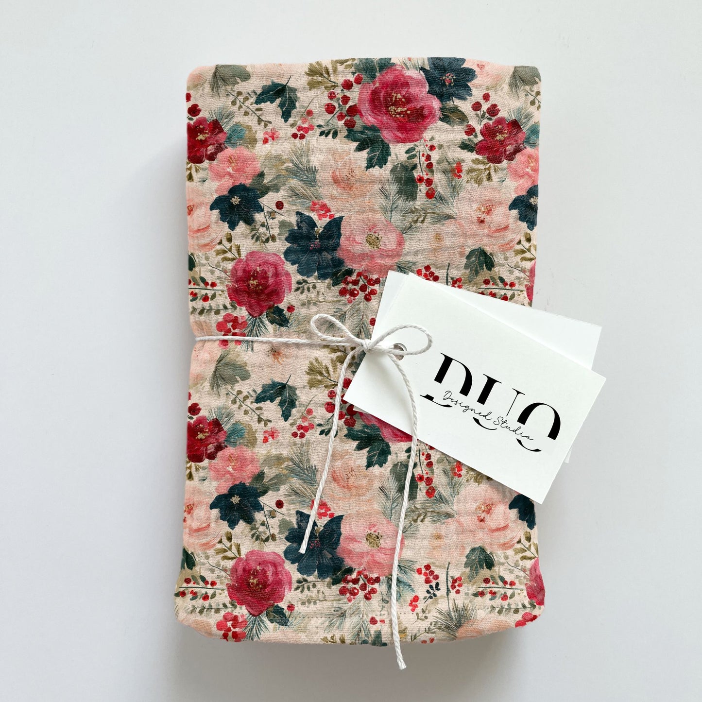 Painted Winter Floral Digital Seamless Pattern