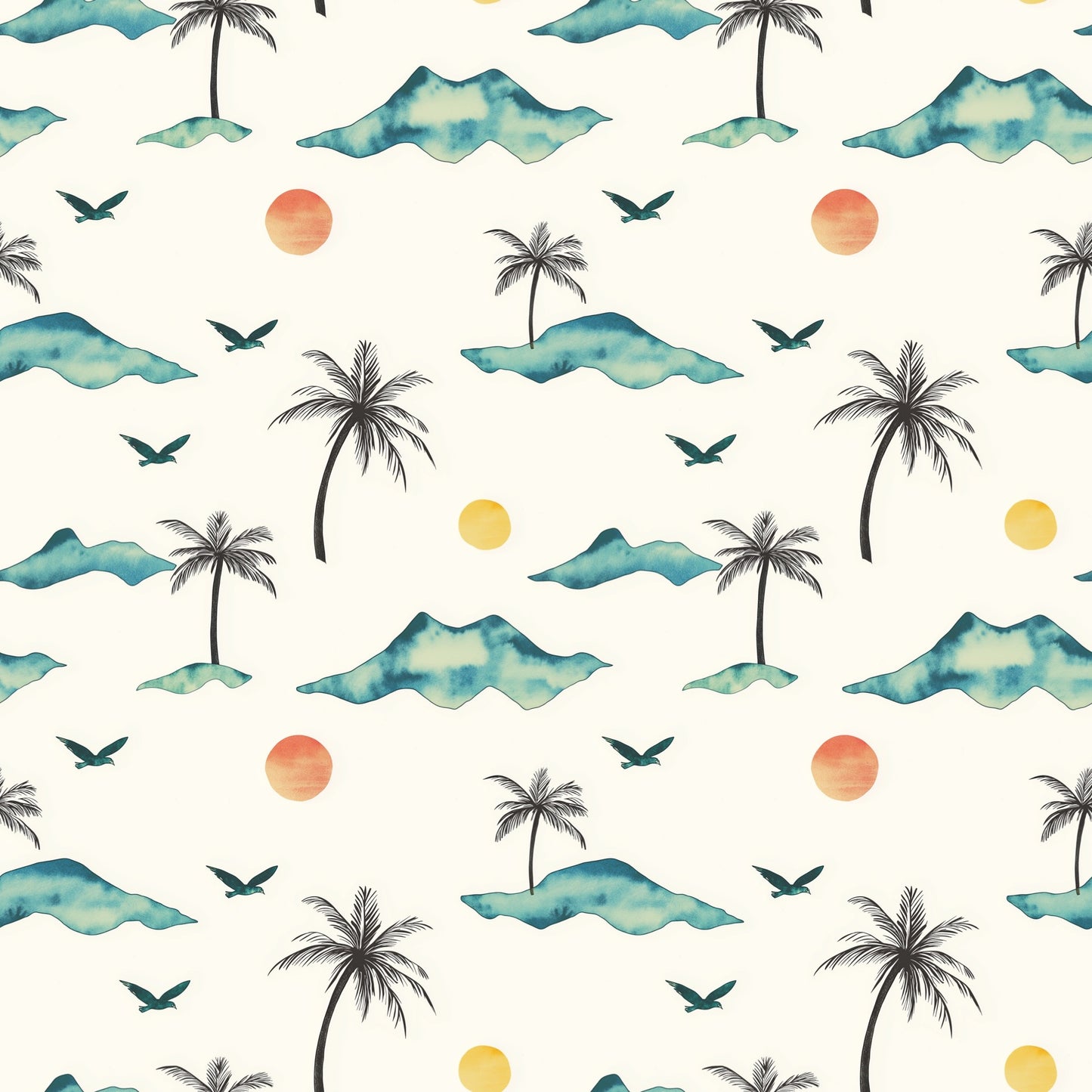 Palm Beach Digital Seamless Pattern
