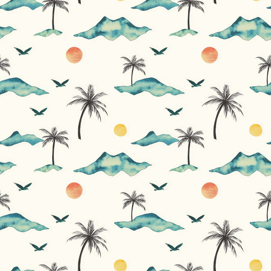 Palm Beach Digital Seamless Pattern