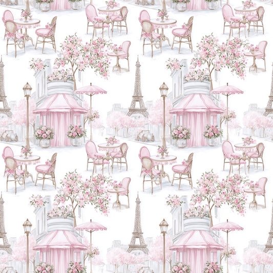 Parisian Chic Digital Seamless Pattern
