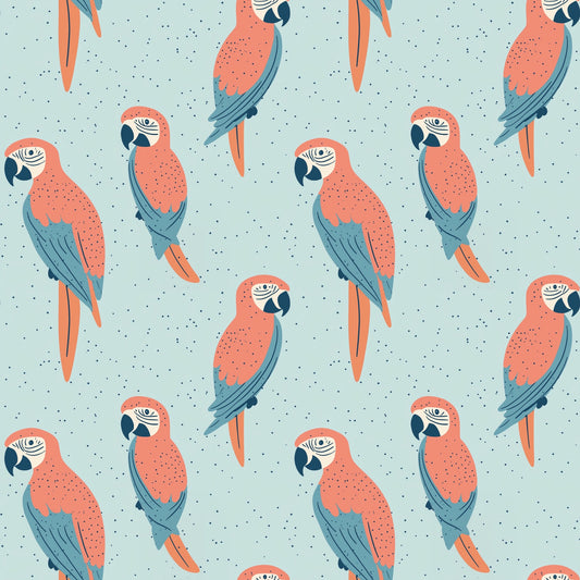 Speckled Parrots Digital Seamless Pattern