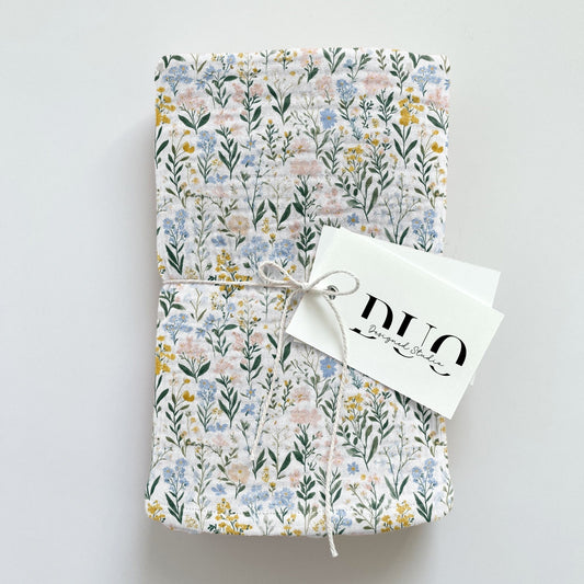 Pastel Blue Wildflowers Digital Seamless Pattern