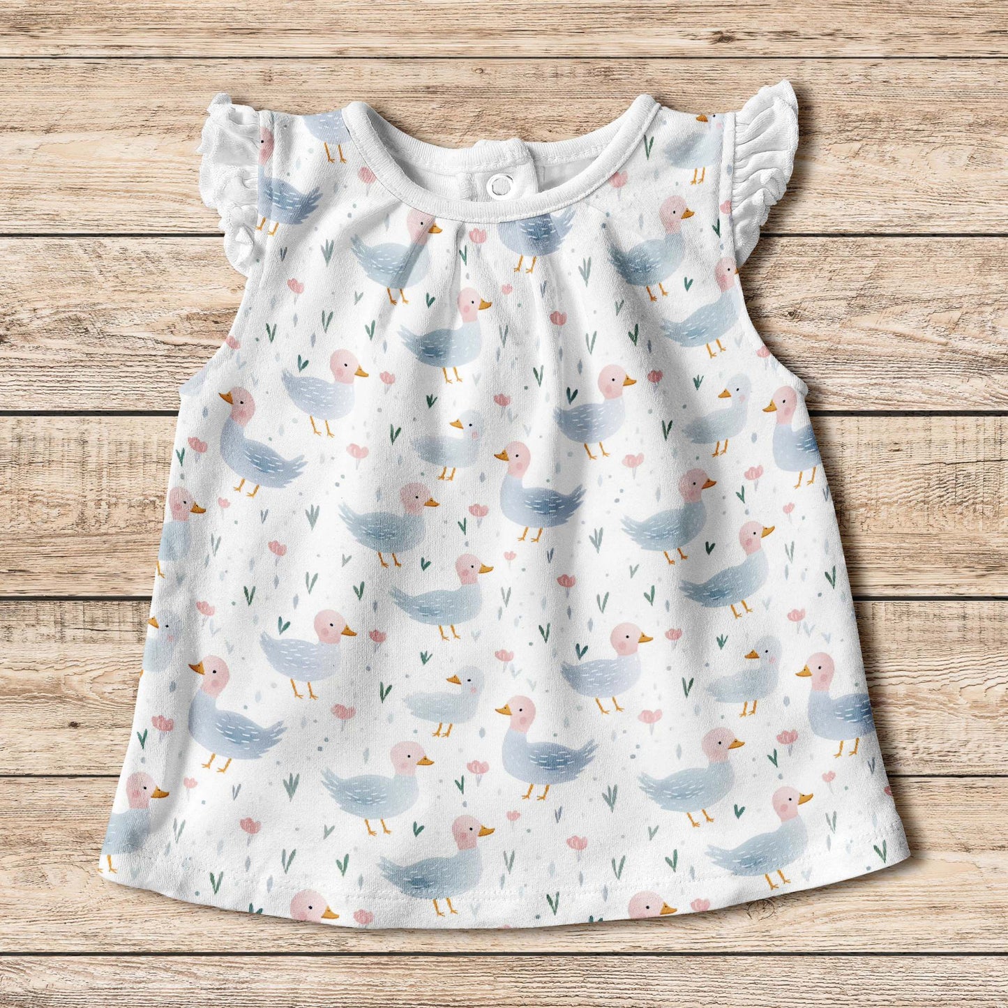 Pastel Ducks Digital Seamless Pattern