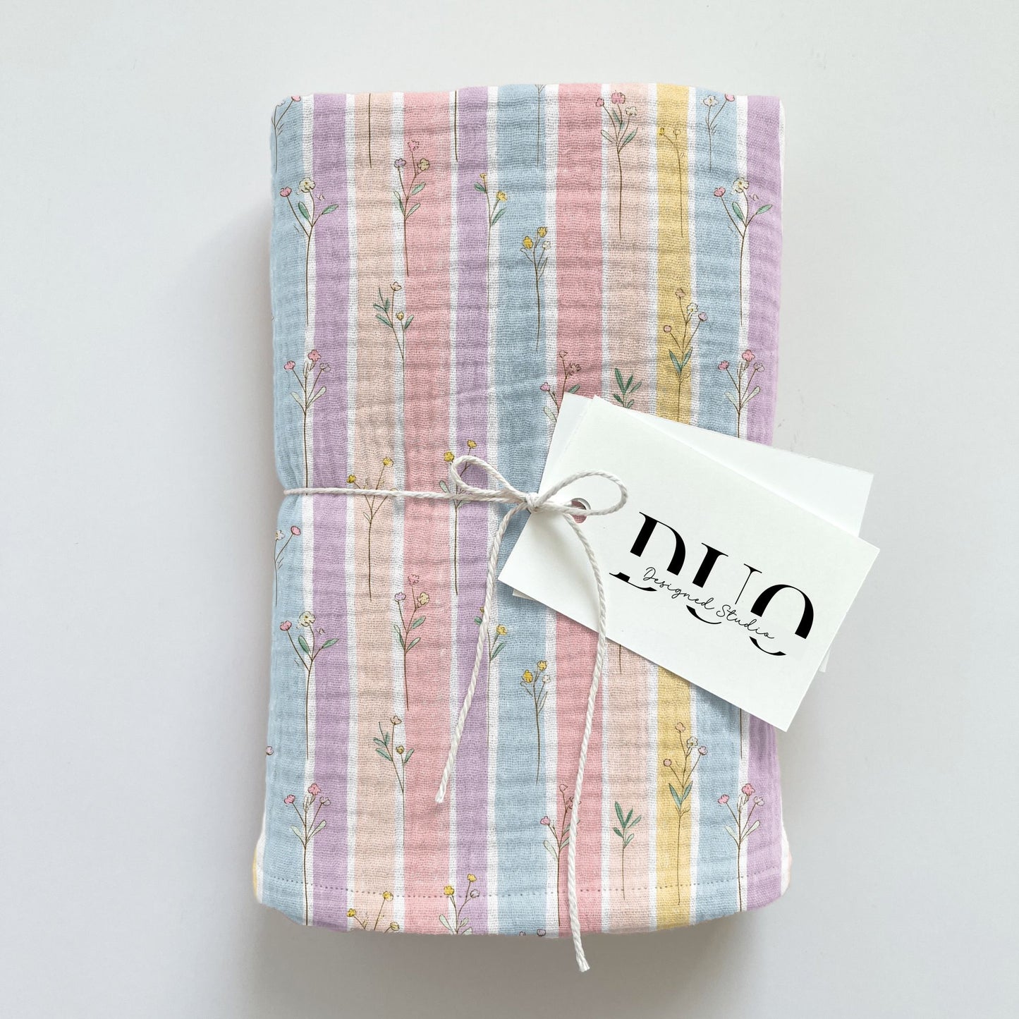 Pastel Floral Stripes Digital Seamless Pattern