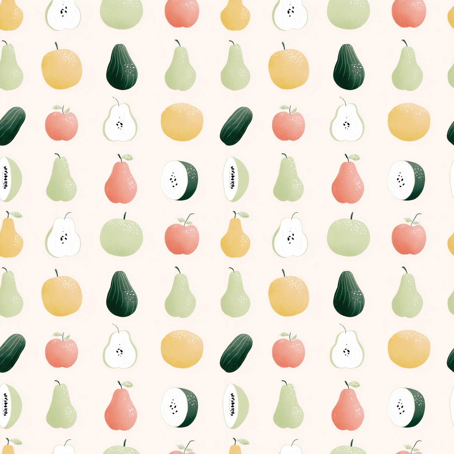 Pastel Fruits Digital Seamless Pattern