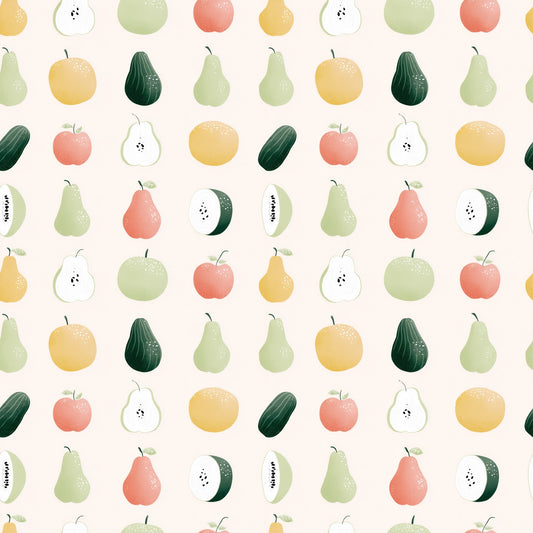 Pastel Fruits Digital Seamless Pattern