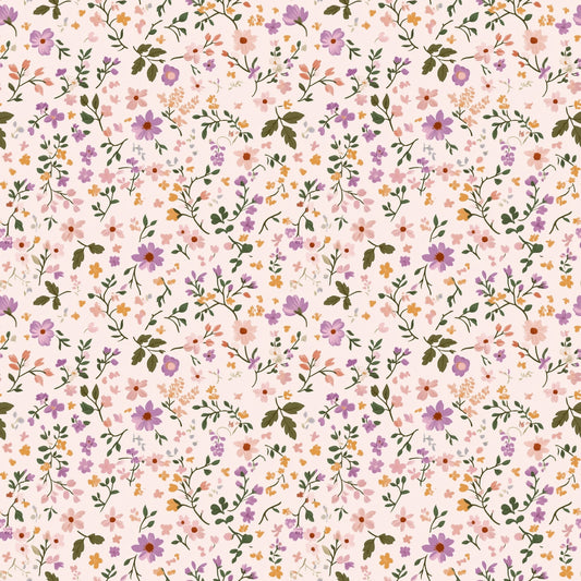 Pastel Lavender Ditsy Floral Digital Seamless Pattern