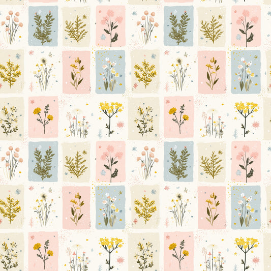 Pastel Patchwork Quilt Digital Seamless Pattern