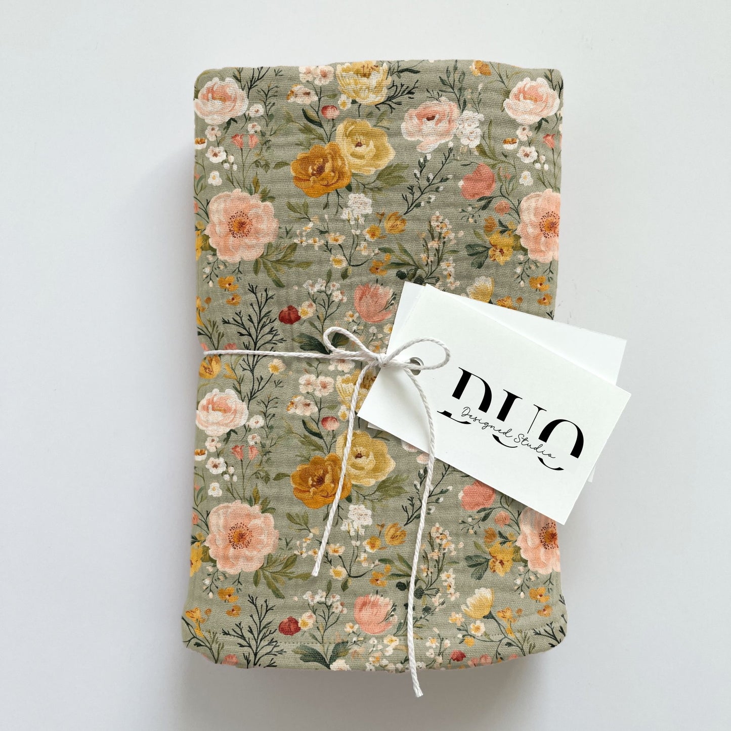 Pastel Pink & Sage Ditsy Floral Digital Seamless Pattern