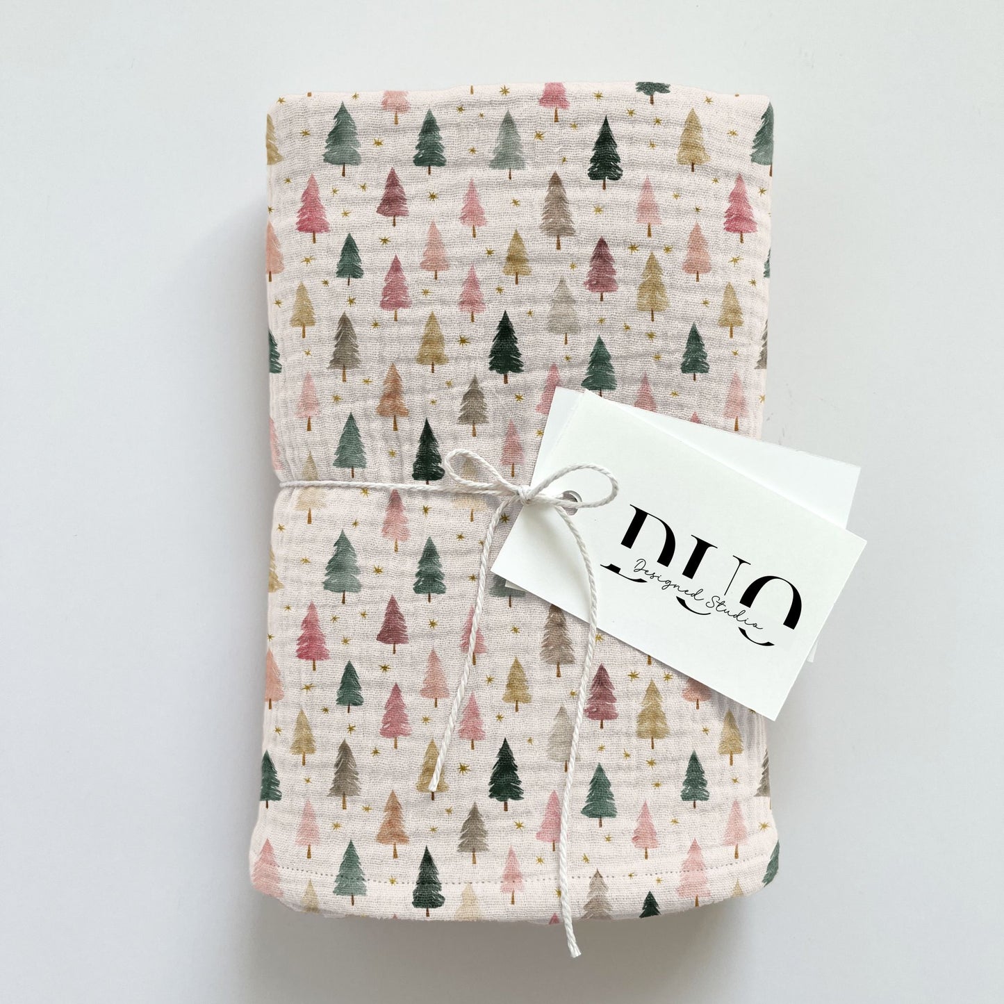 Pastel Pink Trees Digital Seamless Pattern