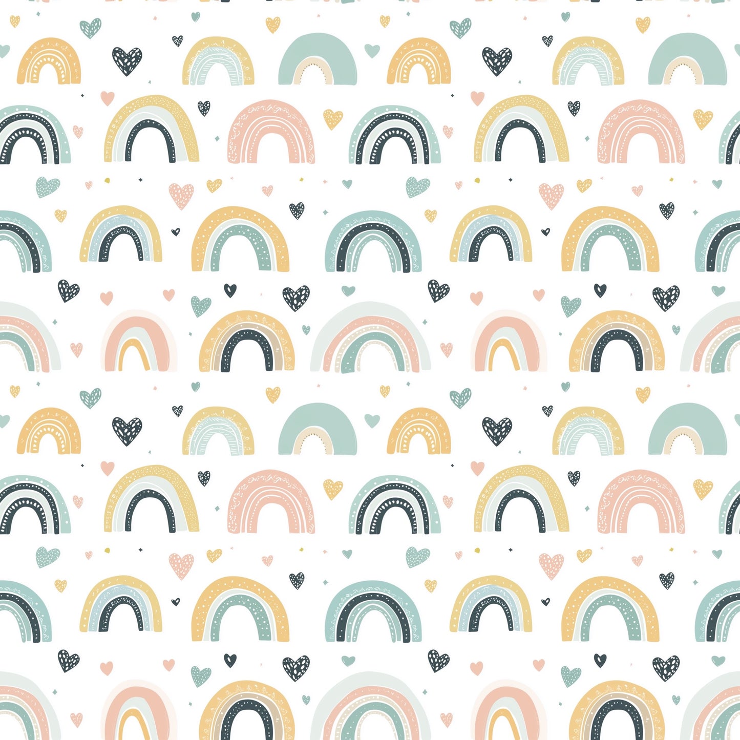 Pastel Rainbows Digital Seamless Pattern