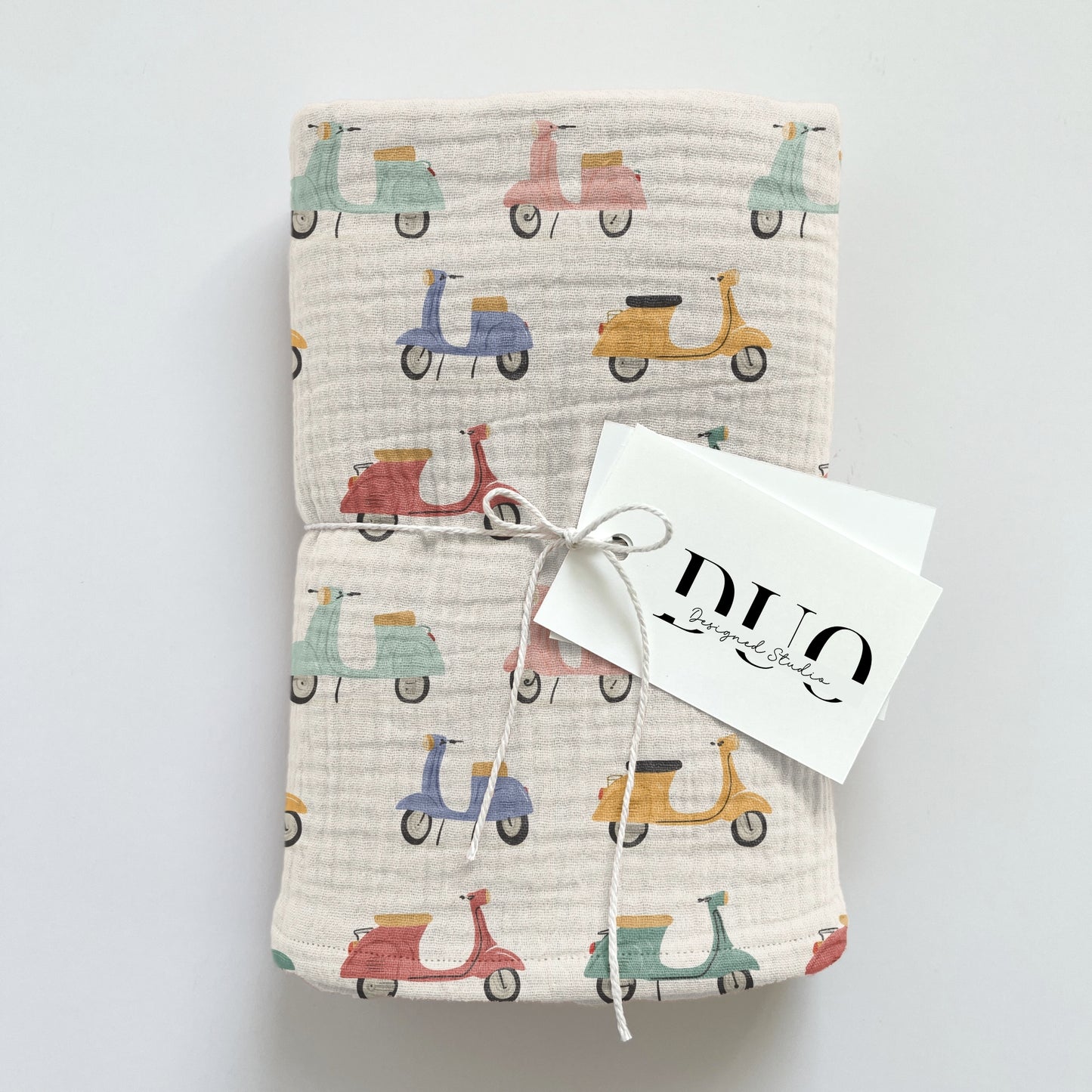 Pastel Scooters Digital Seamless Pattern