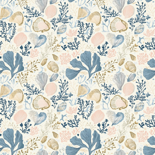 Pastel Sealife Digital Seamless Pattern