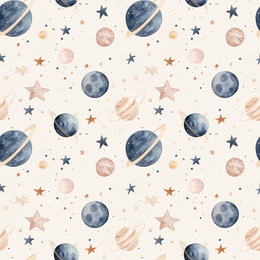 Pastel Space Digital Seamless Pattern