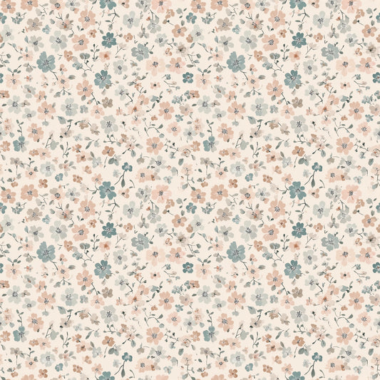 Pastel Vintage Flowers Digital Seamless Pattern