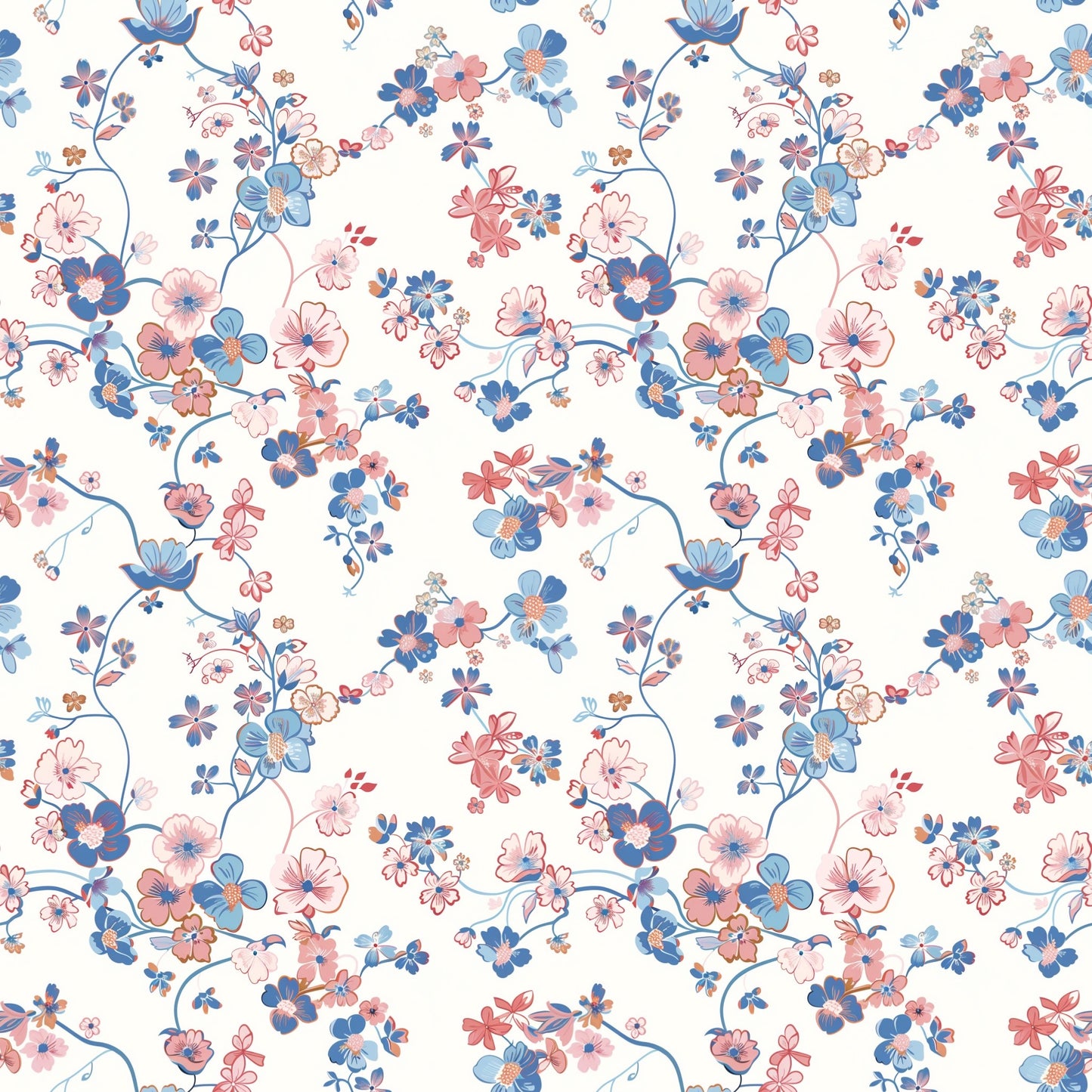 Pastel Wilderness Digital Seamless Pattern
