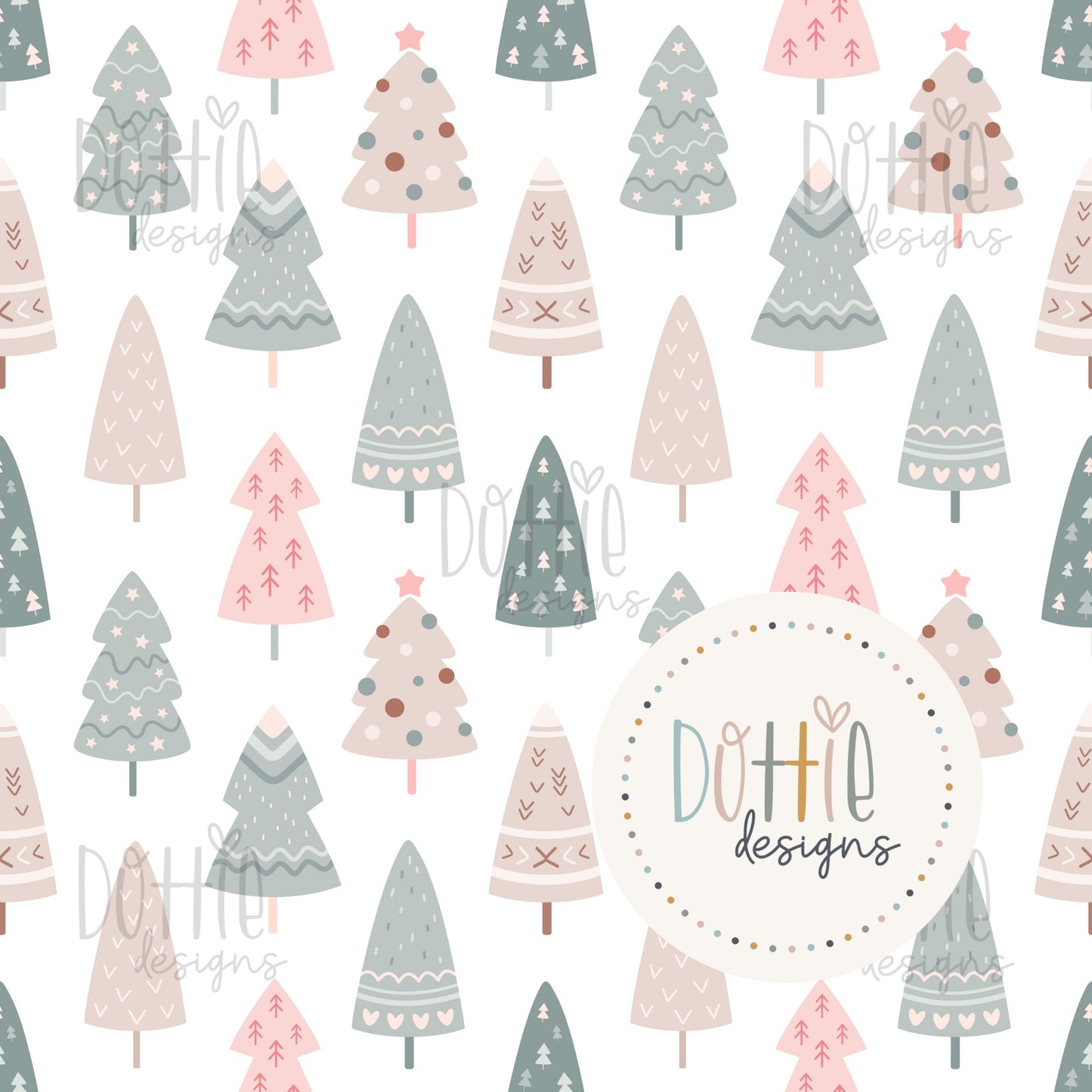 Pastel Christmas Trees