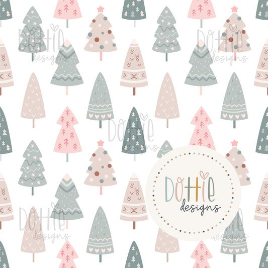 Pastel Christmas Trees