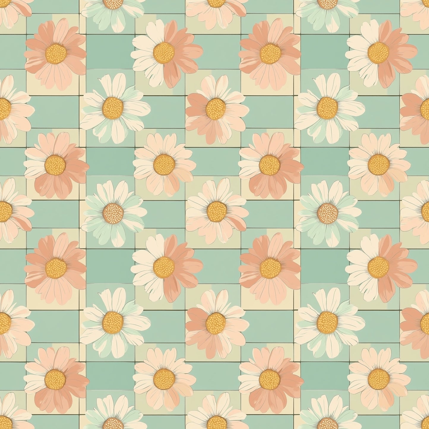 Patchwork Floral Quilt Patchwork Digital Seamless Pattern