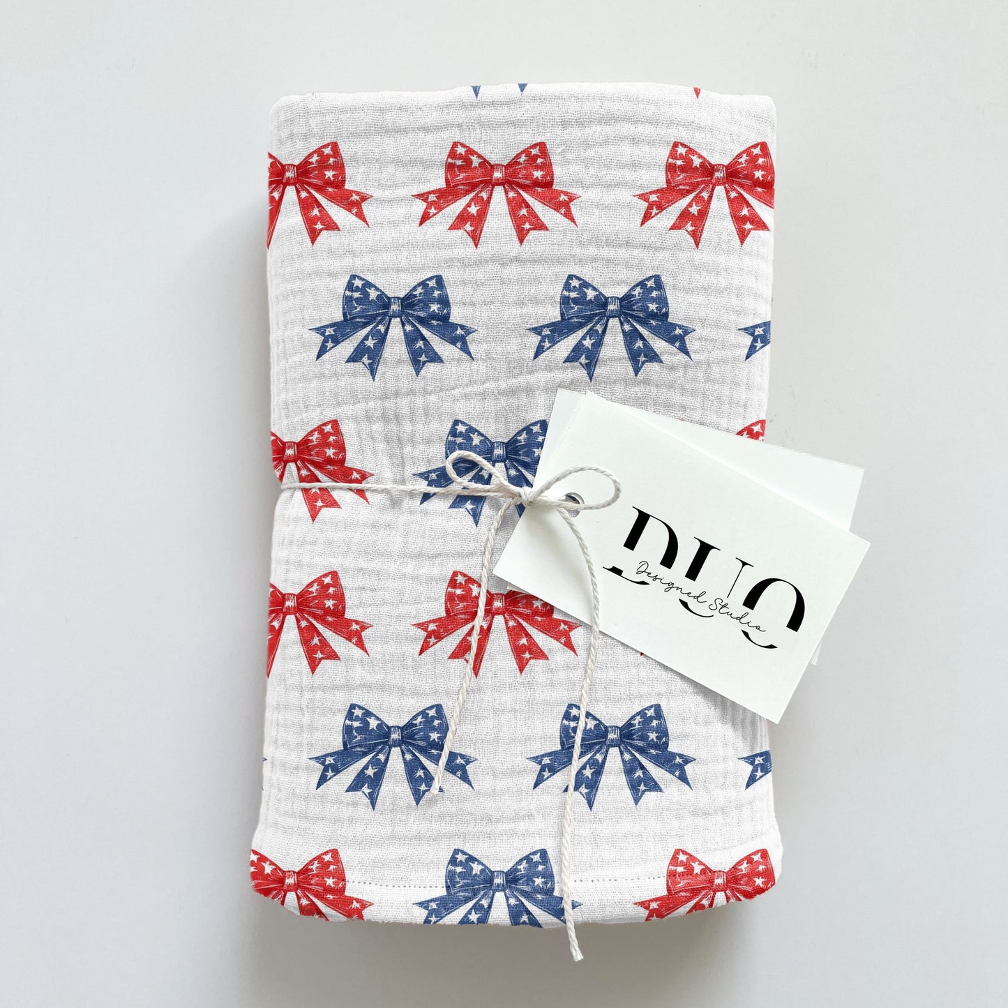 Patriotic Coquette Bows Digital Seamless Pattern