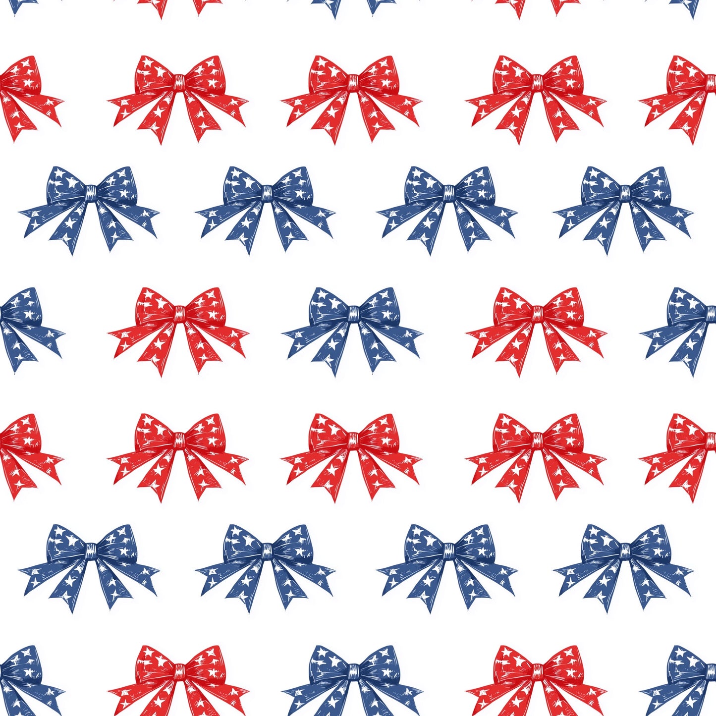 Patriotic Coquette Bows Digital Seamless Pattern