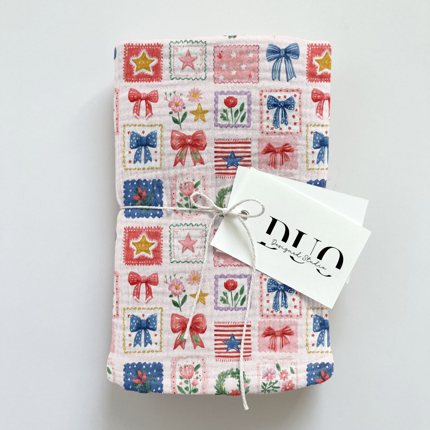 Patriotic Patchwork Digital Seamless Pattern
