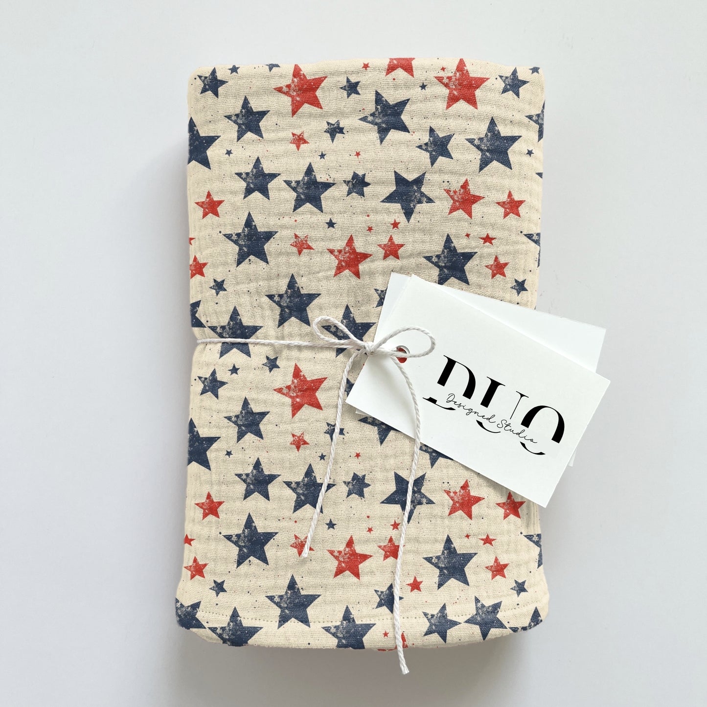 Patriotic Stars Digital Seamless Pattern
