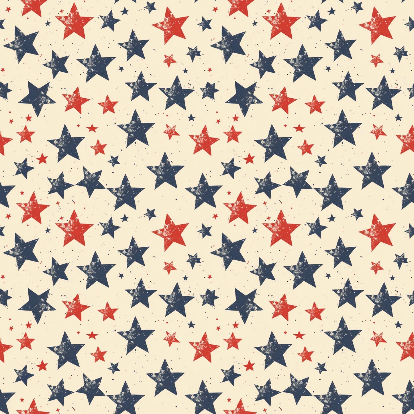 Patriotic Stars Digital Seamless Pattern