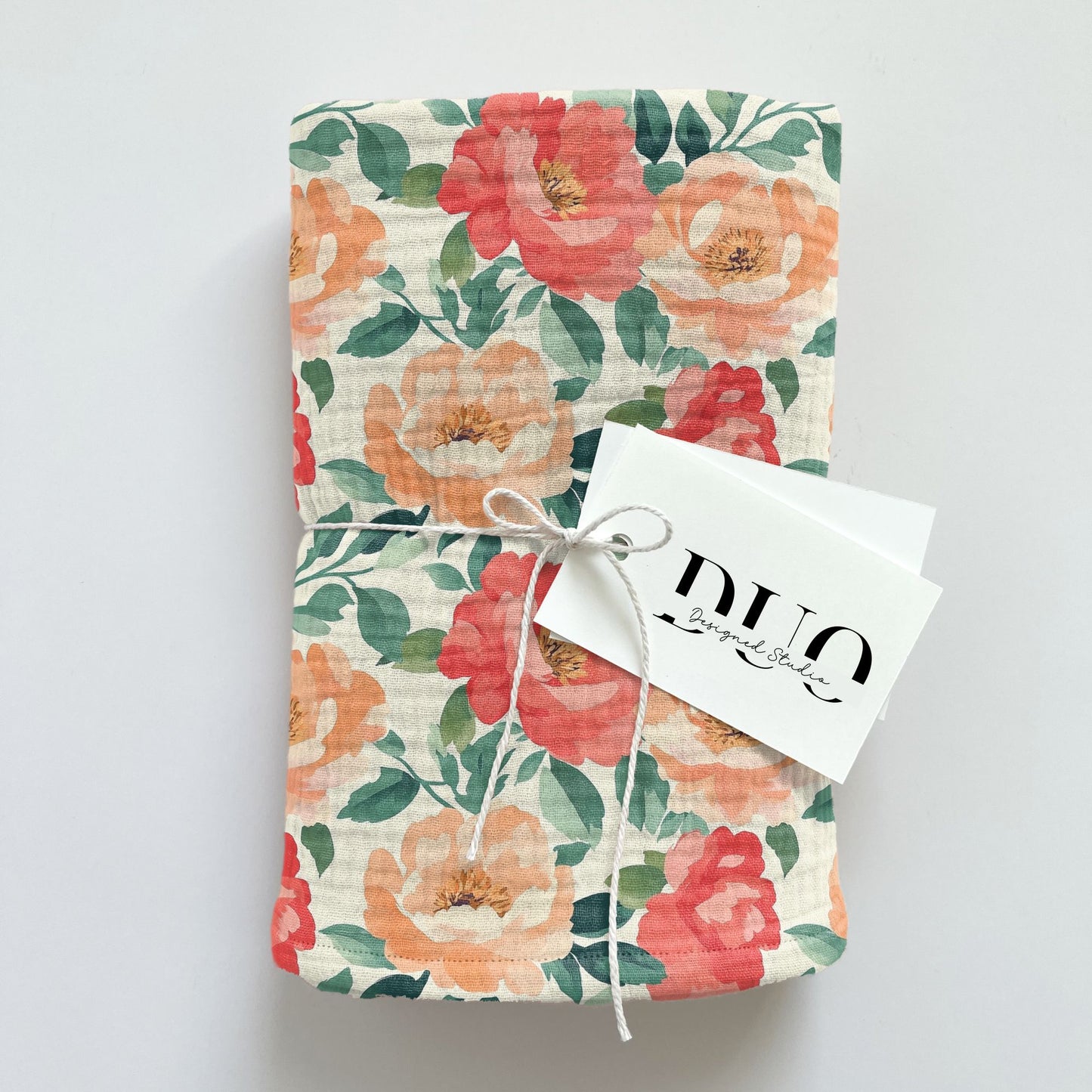 Peach Pink Peonies Digital Seamless Pattern