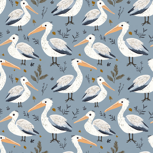 Pelicans Digital Seamless Pattern